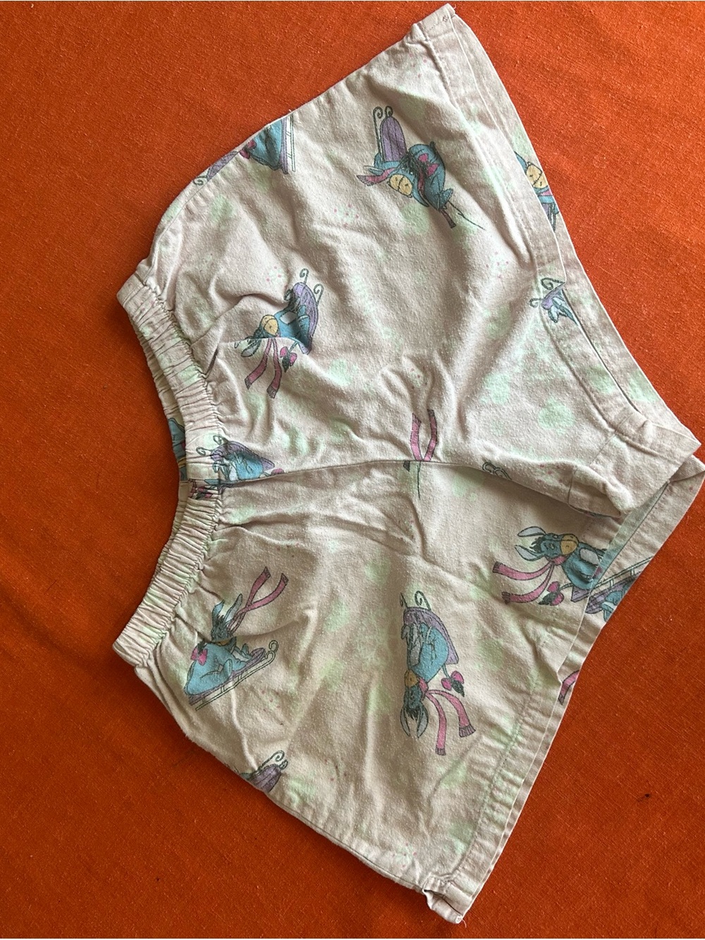 Disney Light Pink Women’s Athletic Shorts with Blue & Purple Print